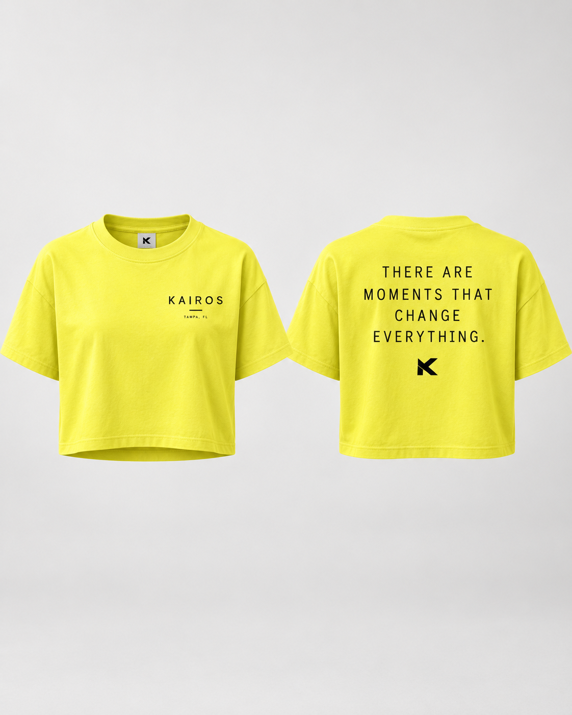 Moments Women’s Boxy Tee — Kairos Yellow design preview