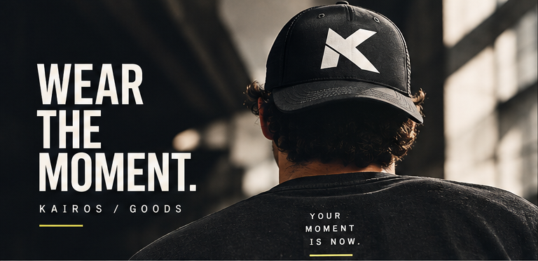 Kairos Goods — Wear the Moment campaign artwork