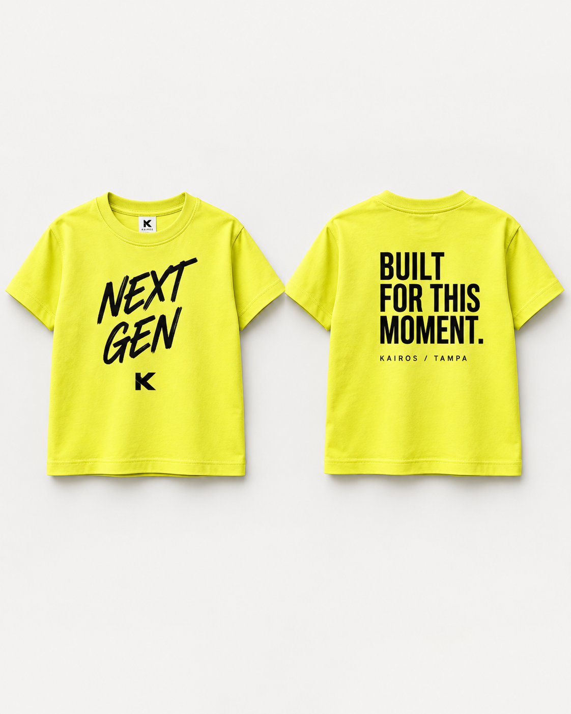 Next Gen Kids Tee — Kairos Yellow design preview